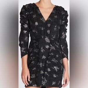 NWT Rebecca Taylor Black and White Silk dress